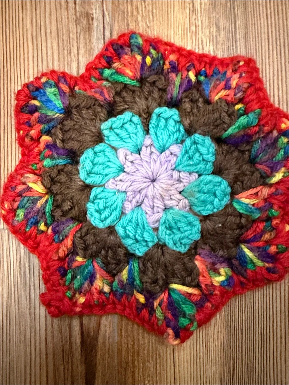 Vintage Multicolor Hand Crocheted Trivets/Hot Pads